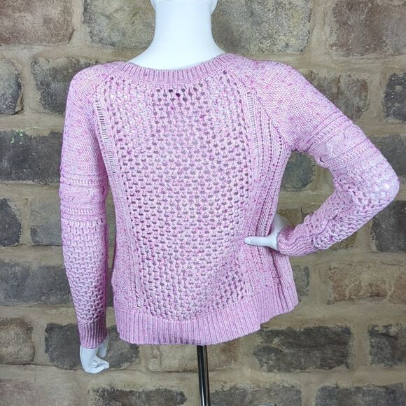 American Eagle Outfitters Pink Cable‎ Knit Sweater Woman's Small Pastel - Picture 6 of 15